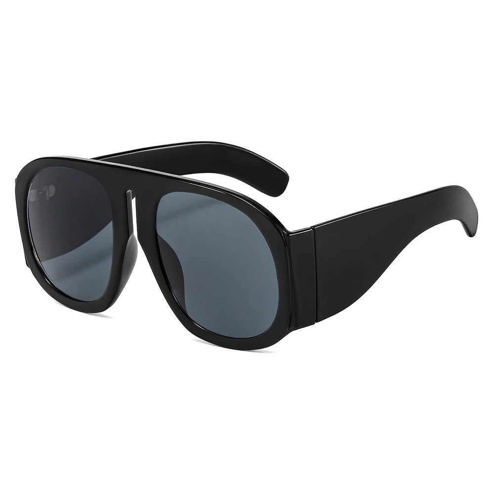 Black sunglasses with dark lenses